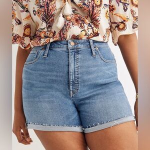 Madewell High-Rise Denim Shorts in Quintell Wash: TENCEL™ Lyocell Edition 32